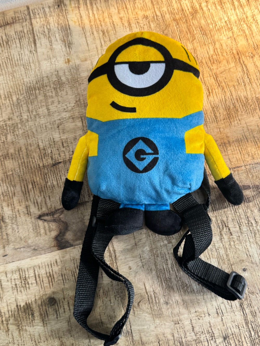 Minion Plush Kids Backpack - Yellow & Blue